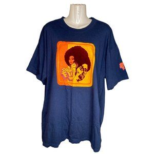 Vintage Soul Fly Reverb Afro Velvety Design X Large T-shirt